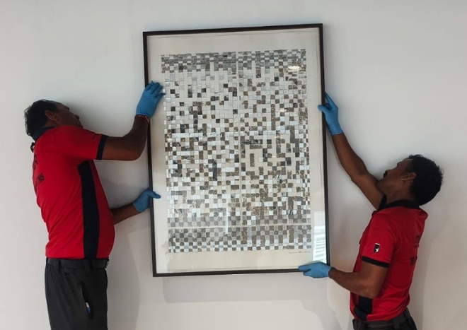 Seamless Multi-Floor Art Installation for Corporate Office